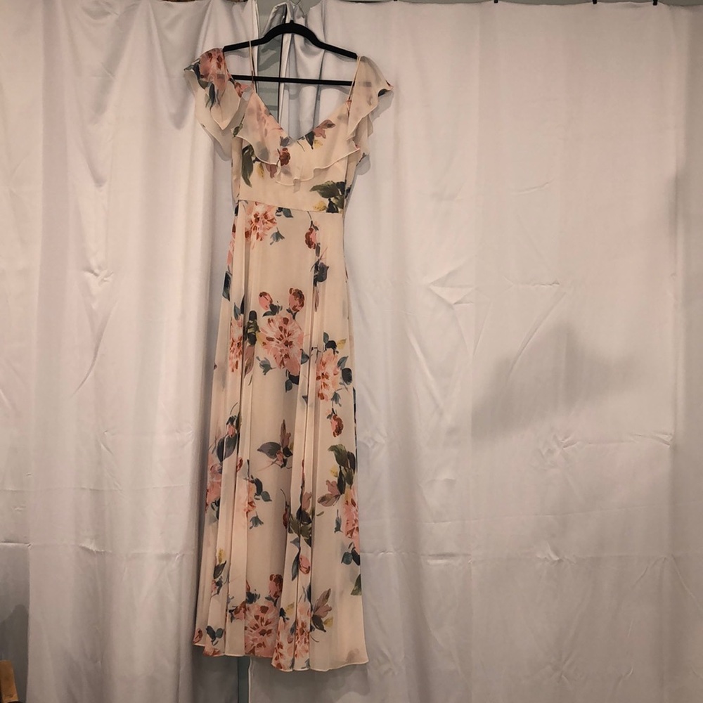 Jenny Yoo chiffon dress. Excellent condition!